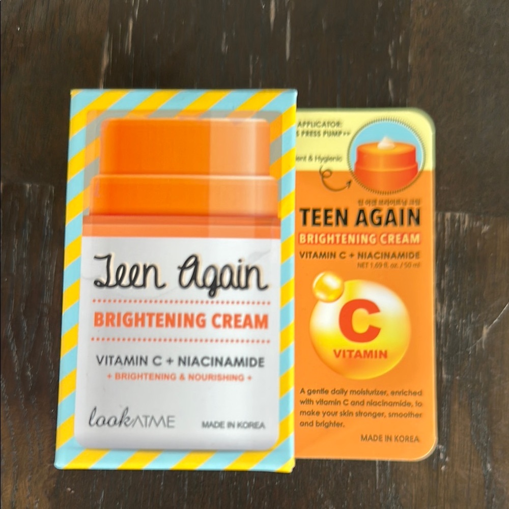 Teen Again Brightening Cream vitamin C niacinaminde